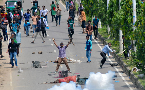 Zu Zusammenstößen und Gewalt kam es in mehreren Teilen des Landes. - Foto: Md Rafayat Haque Khan/ZUMA Press Wire/dpa