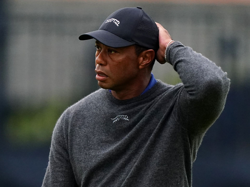 Konnte mit dem ersten Tag der British Open nicht zufrieden sein: Tiger Woods. - Foto: Zac Goodwin/PA Wire/dpa