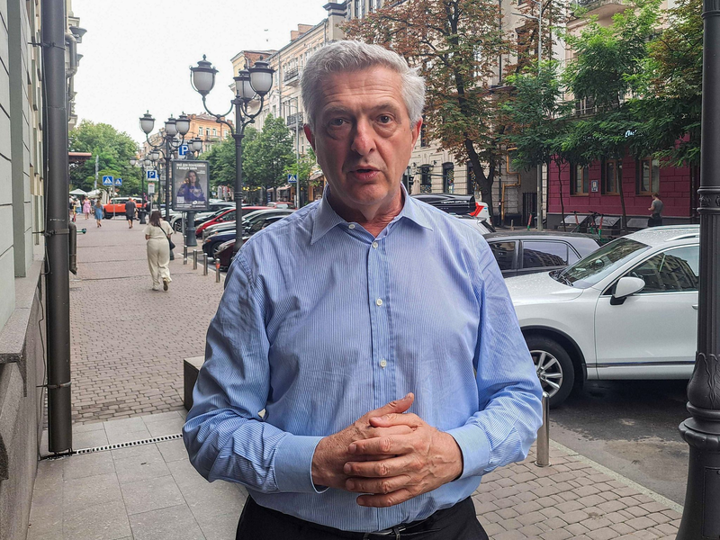 UN-Flüchtlingskommissar Grandi in Kiew - Foto: Andreas Stein/dpa