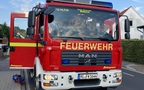 FW Minden: Zimmerbrand im Obergeschoss schnell gelöscht - Foto: presseportal.de