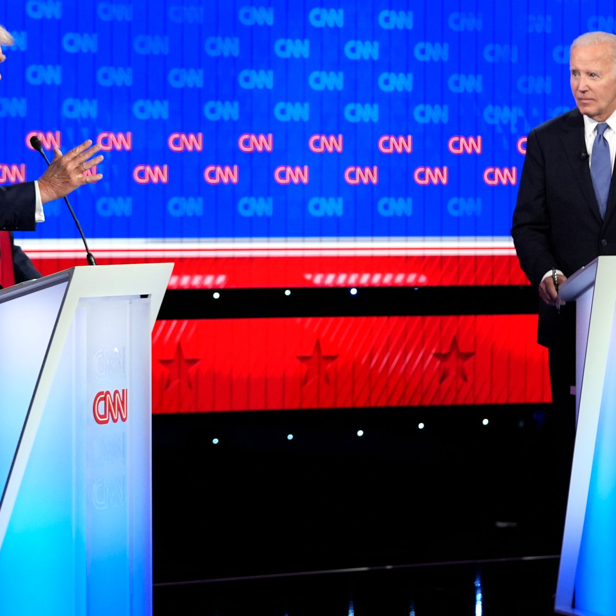 Wahlkampf in den USA - TV-Duell Biden gegen Trump. - Foto: Gerald Herbert/AP/dpa