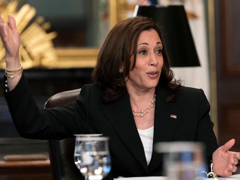 Harris macht Wahlkampf im Swing State Michigan.  - Foto: Jacquelyn Martin/AP/dpa