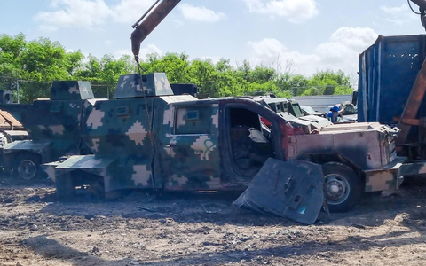 Seit 2010 gibt es Berichte von umgebauten Geländewagen von Verbrechergruppen.  - Foto: ---/Staatsanwaltschaft Tamaulipas/dpa