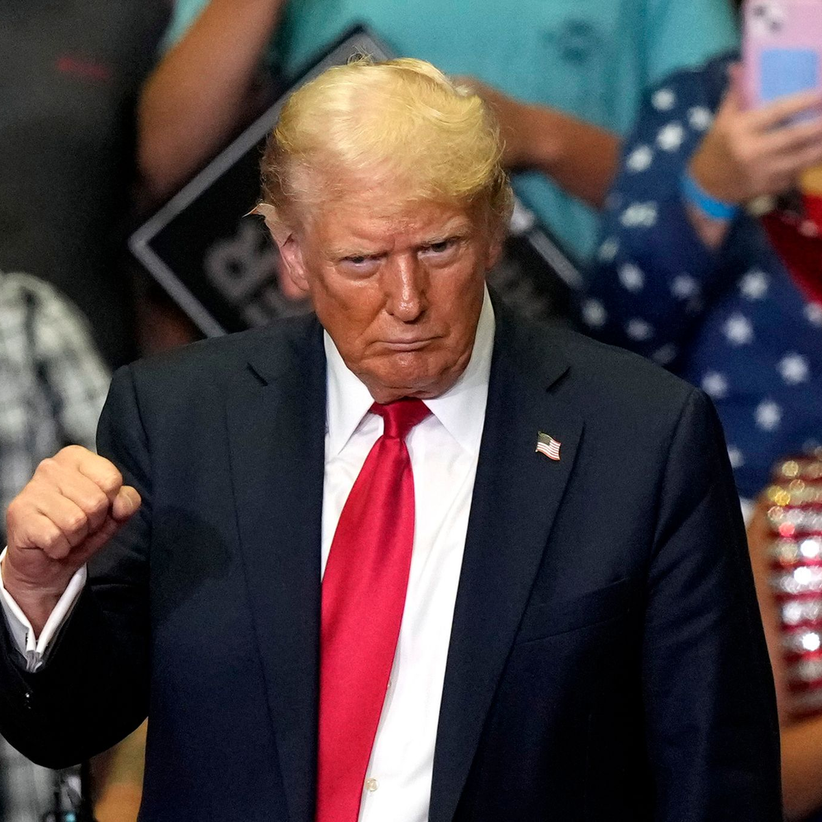 Trump hat schon einen neuen Spitznamen für Kamala Harris. (Archivbild) - Foto: Carlos Osorio/AP/dpa