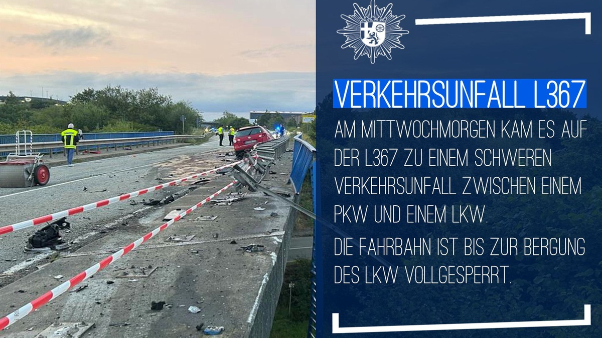 POL-PPWP: Autofahrer bei Kollision tödlich verletzt - Foto: presseportal.de