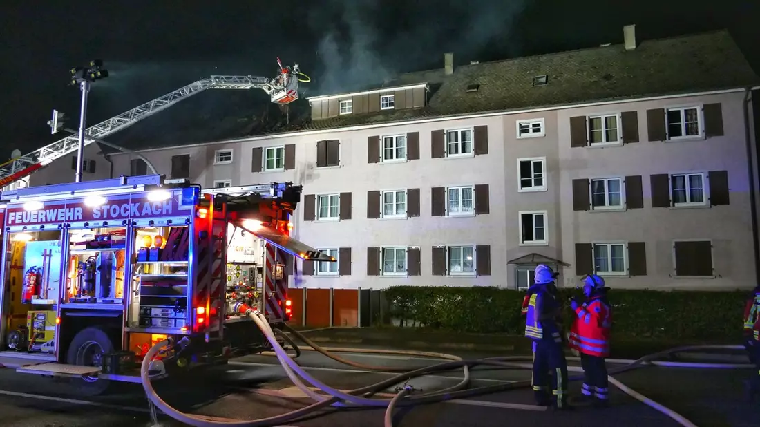 FW Stockach: Dachstuhlbrand - Bild: presseportal.de