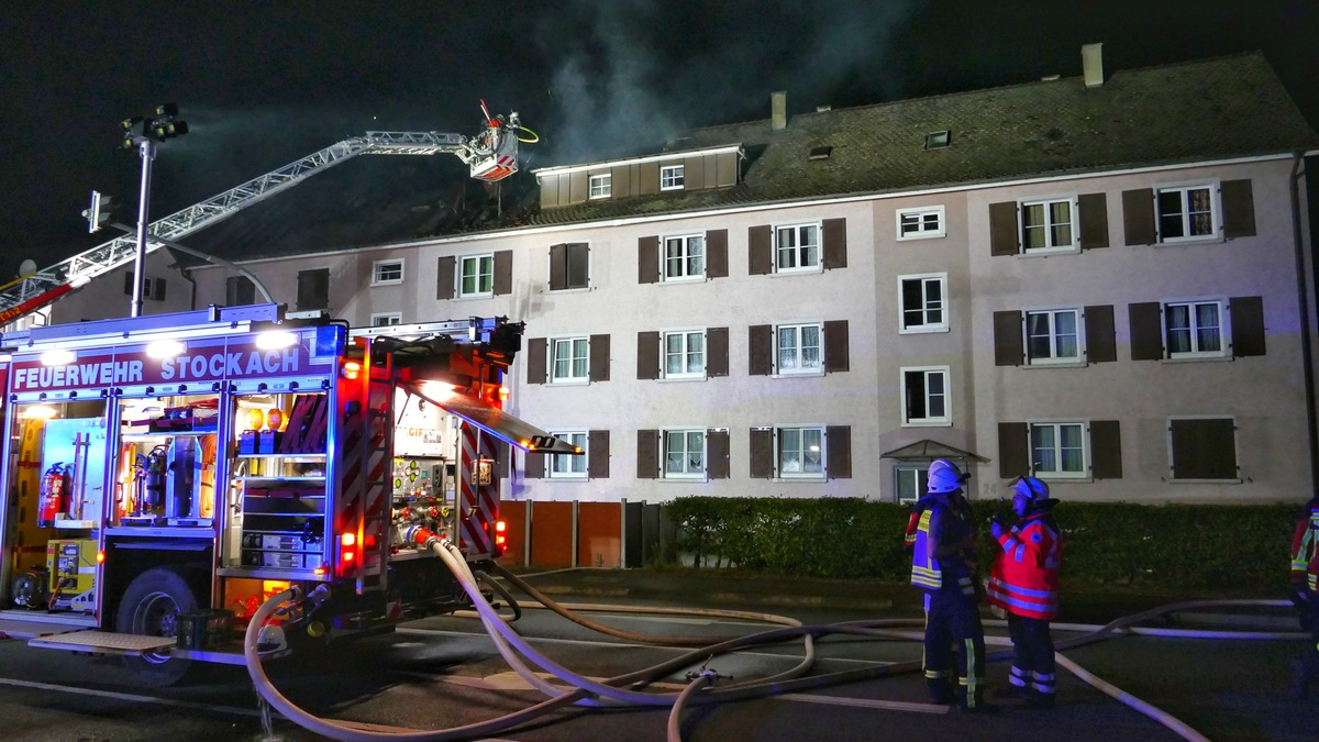 FW Stockach: Dachstuhlbrand - Foto: presseportal.de