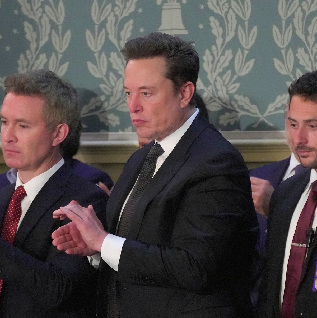 Auch Tech-Milliardär Elon Musk kam nach Washington, um Netanjahus Rede zu hören. - Foto: Manuel Balce Ceneta/AP