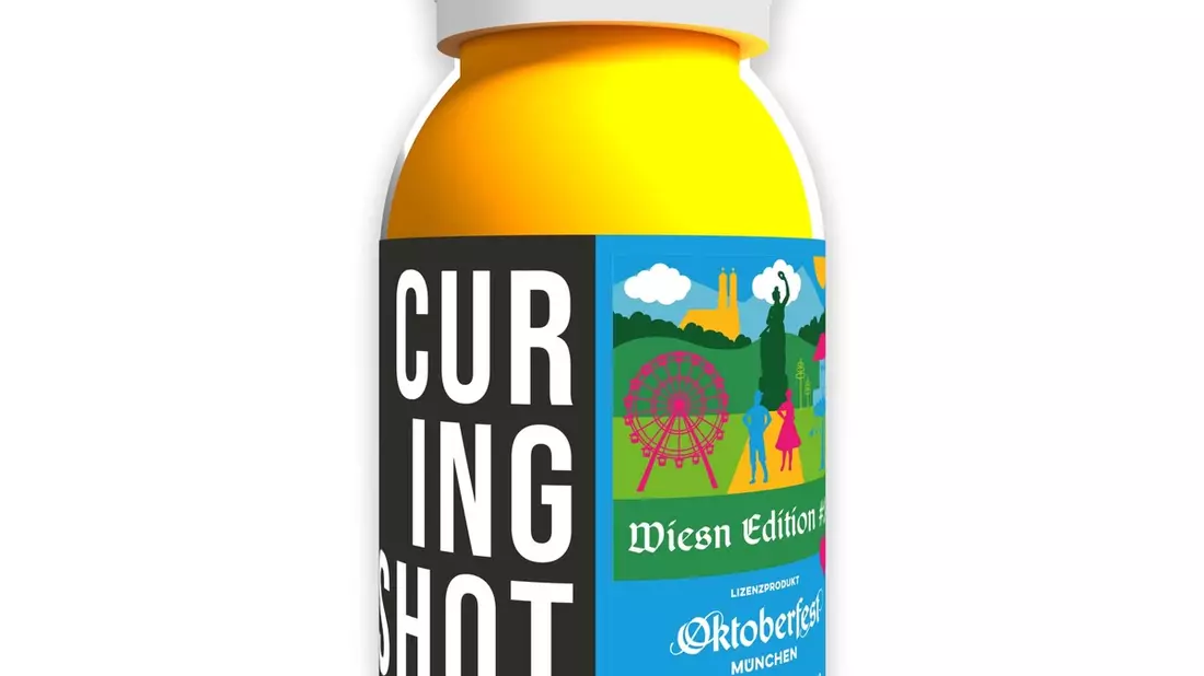 Curingshot: Das Must have vor, während und nach der Wiesn / Believe Meal GmbH präsentiert die offizielle Oktoberfest 2024 Edition des Curingshot Curcuma Ingwer Orange - Bild: presseportal.de