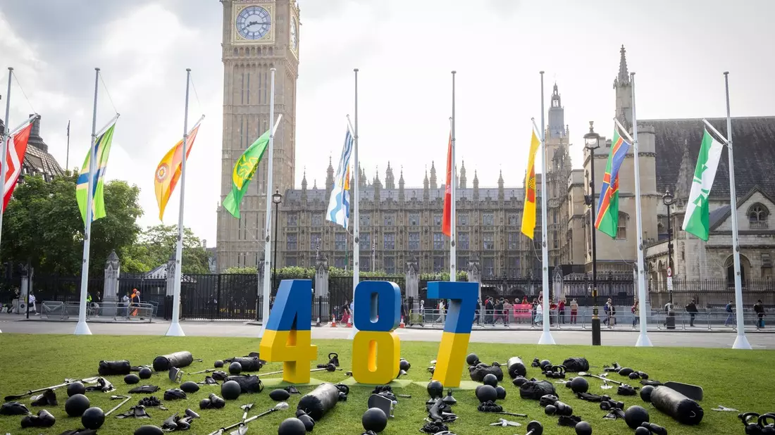 Im Vorfeld der Olympischen Sommerspiele 2024: Gedenkveranstaltung für 487 im russischen Angriffskrieg getötete ukrainische Sportler*innen in London - Bild: presseportal.de