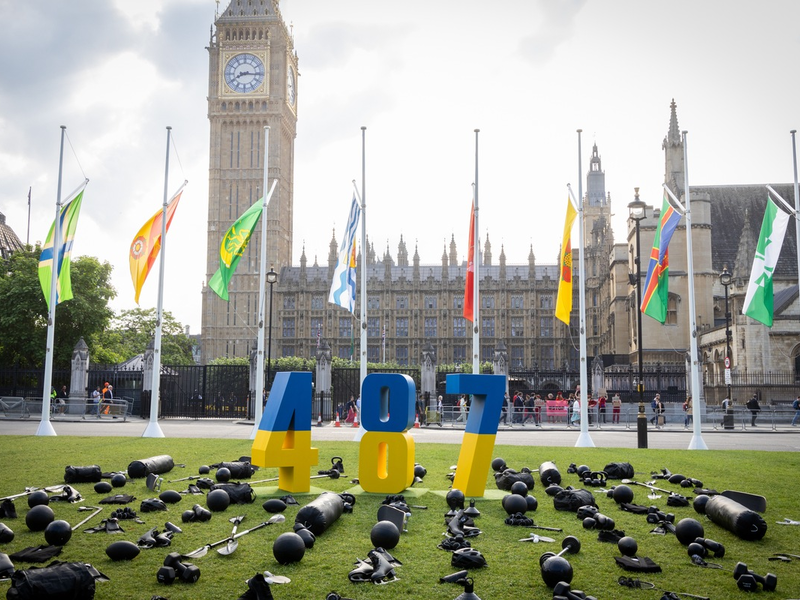 Im Vorfeld der Olympischen Sommerspiele 2024: Gedenkveranstaltung für 487 im russischen Angriffskrieg getötete ukrainische Sportler*innen in London - Foto: presseportal.de