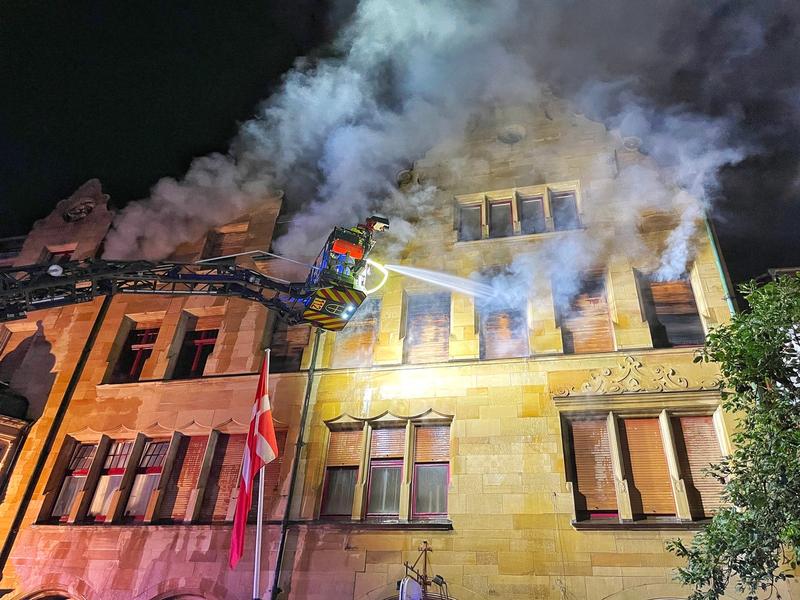 FW Konstanz: Gebäudebrand in Konstanzer Altstadt - Foto: presseportal.de