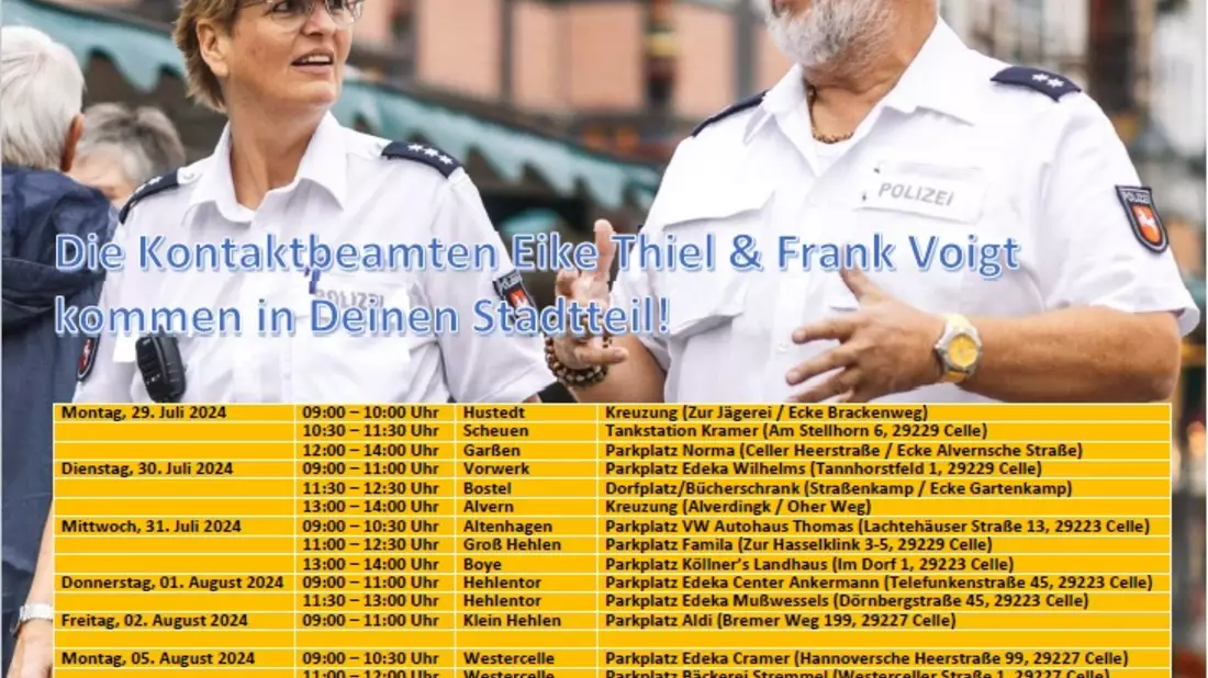 POL-CE: Mit Sicherheit vor Ort - Die Kontaktbeamten Eike Thiel und Frank Voigt kommen in Deinen Stadtteil - Bild: presseportal.de