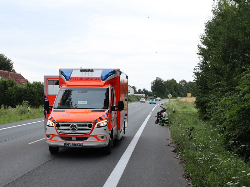POL-HF: Verkehrsunfall mit Personenschaden - Zweiradunfall unter Jungen Fahrern - Foto: presseportal.de