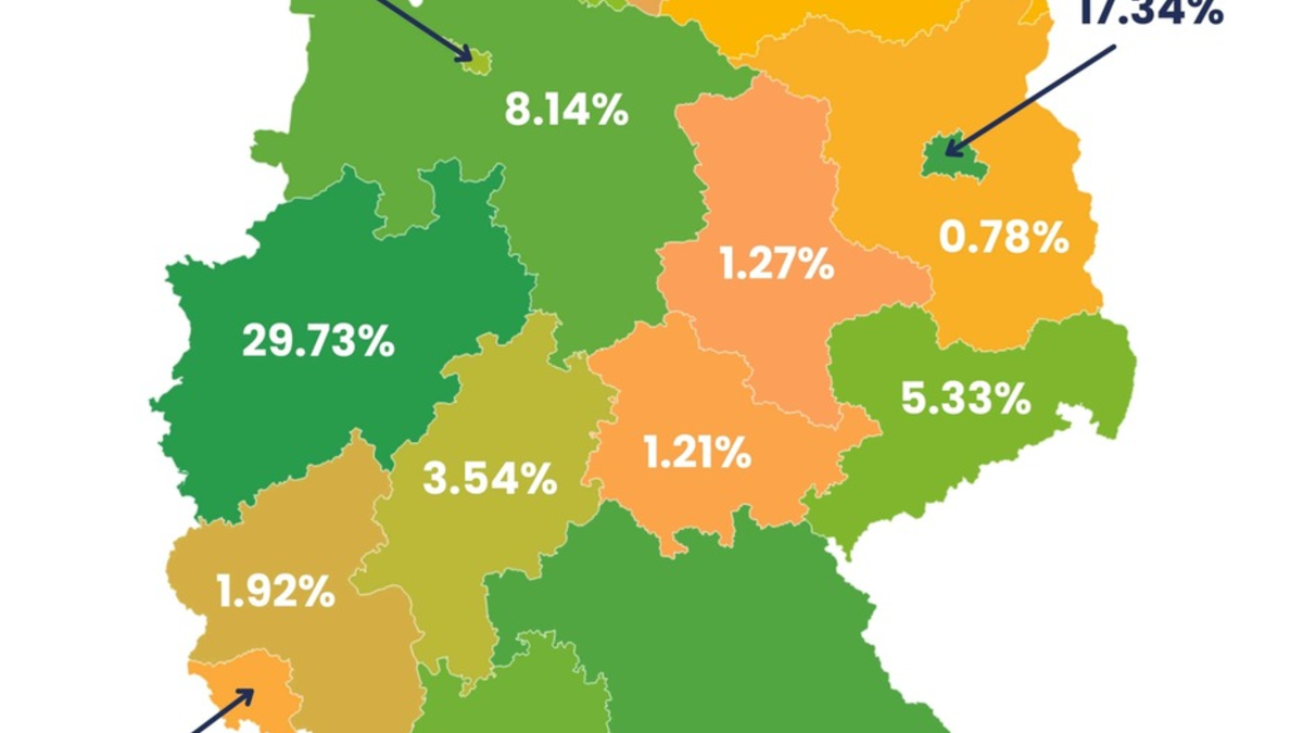 Solar-Deutschlandkarte: Kleines Kraftwerk DE GmbH meldet Berlin als zweitstärksten Markt für Balkonkraftwerke - Foto: presseportal.de