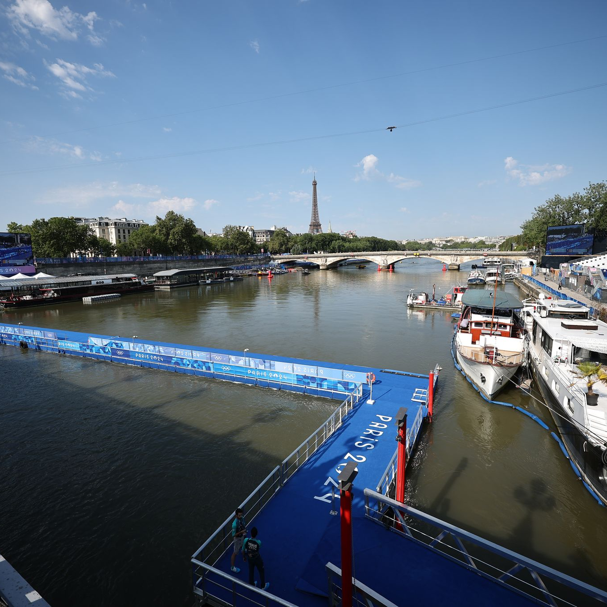 Die Seine bleibt zu dreckig - der Männer-Triathlon wird verschoben. - Foto: Sven Hoppe/dpa