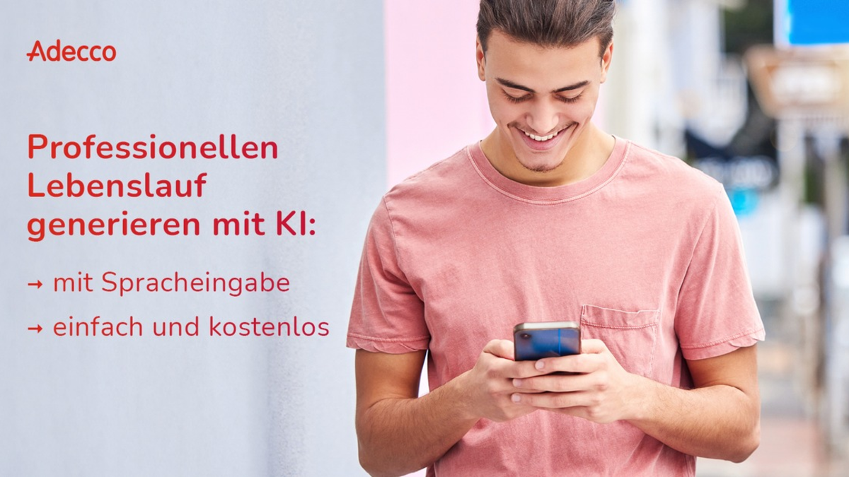 Adecco führt KI-basierten Lebenslauf-Generator ein - Foto: presseportal.de