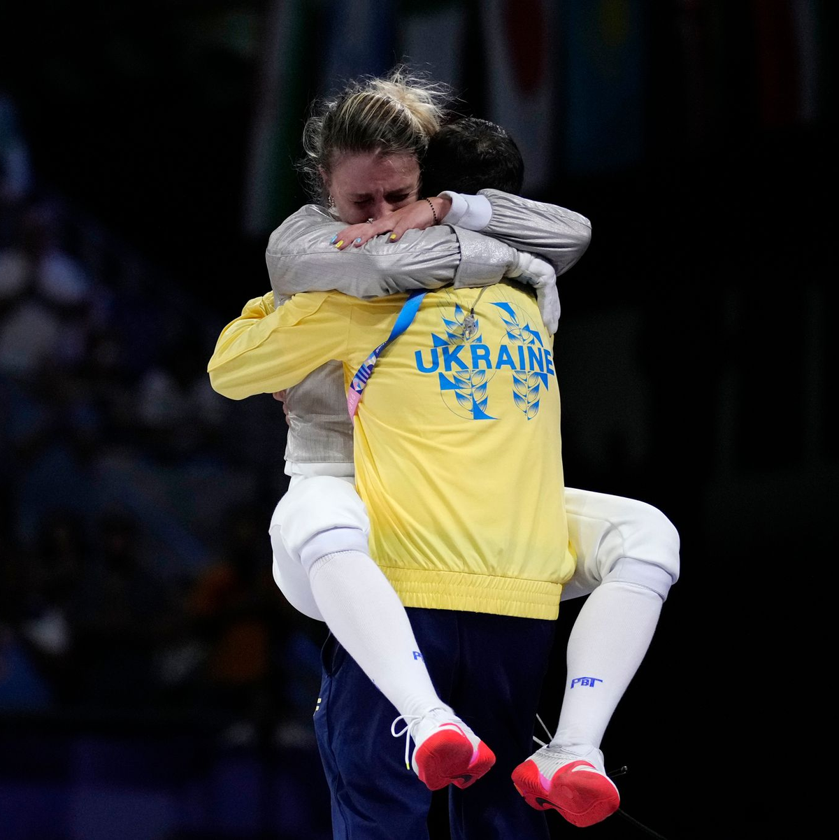 Im Gefecht um Bronze gewann Olga Charlan nach großem Rückstand noch. - Foto: Andrew Medichini/AP