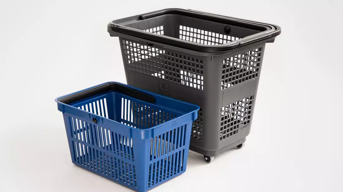 Recycling im Griff: Einkaufskörbe aus PreZero-Rezyklat bei Lidl und Kaufland - Bild: presseportal.de