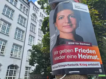BSW-Wahlplakat zur Landtagswahl in Sachsen (Archiv) - Foto: über dts Nachrichtenagentur