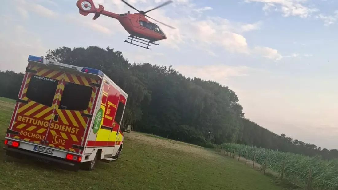FW Bocholt: Reitunfall in Bocholt-Barlo - Bild: presseportal.de