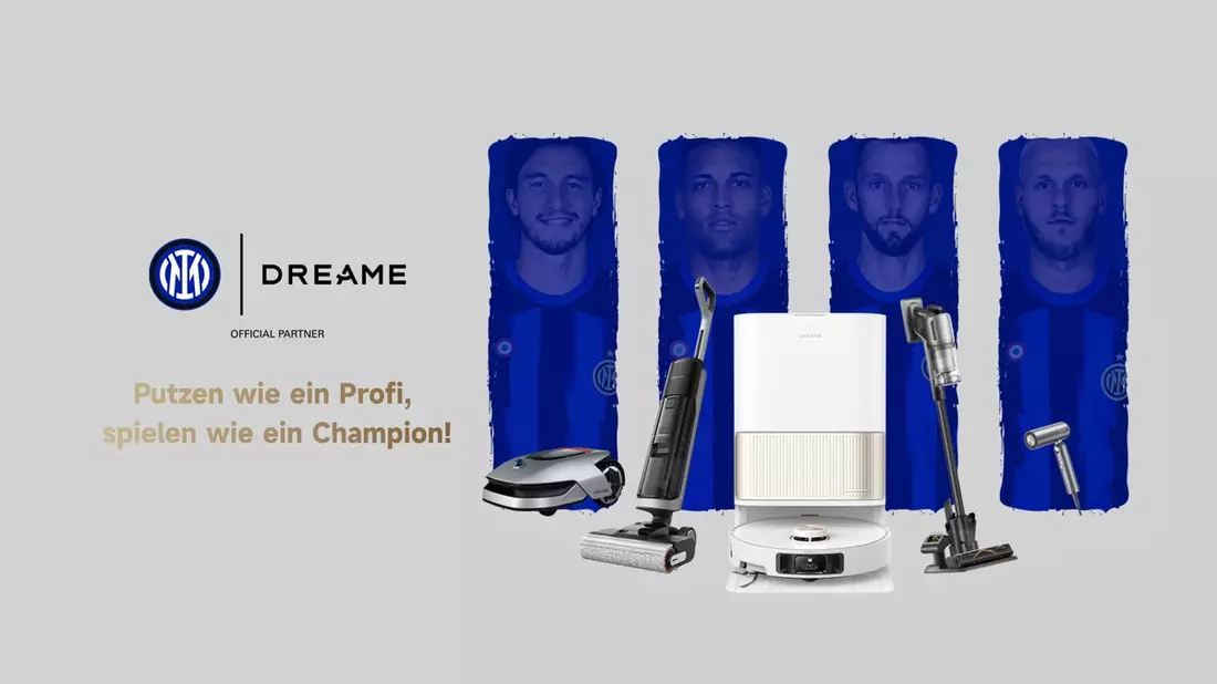 Dreame startet Partnerschaft mit Inter Mailand / Putzen wie ein Profi, spielen wie ein Champion! - Bild: presseportal.de
