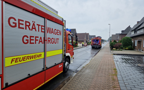 FW Bocholt: Gasausströmung an der Krumme Straße in Bocholt-Mussum - Foto: presseportal.de