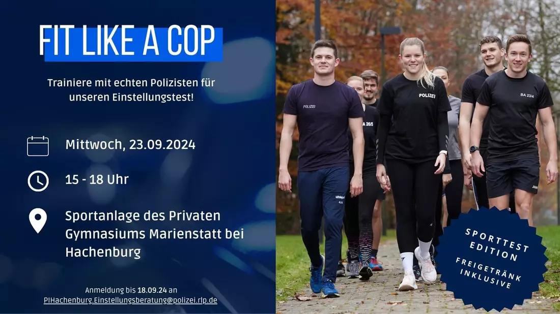 POL-PDMT: Trainiere mit echten Polizisten für den Einstellungstest - Bild: presseportal.de