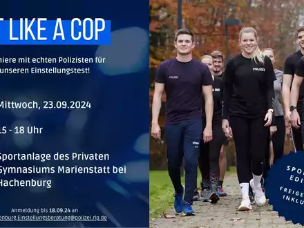 POL-PDMT: Trainiere mit echten Polizisten für den Einstellungstest - Foto: presseportal.de