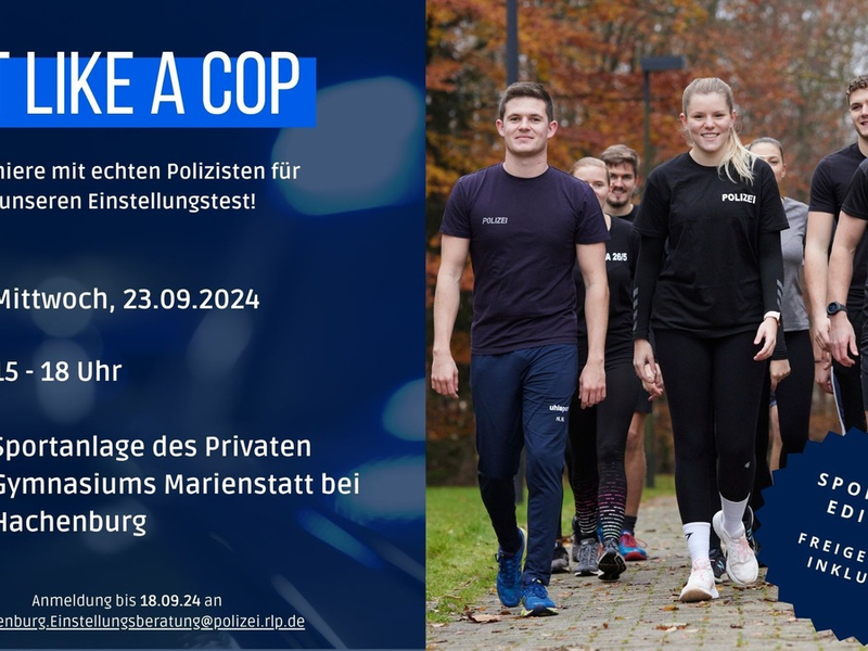 POL-PDMT: Trainiere mit echten Polizisten für den Einstellungstest - Foto: presseportal.de