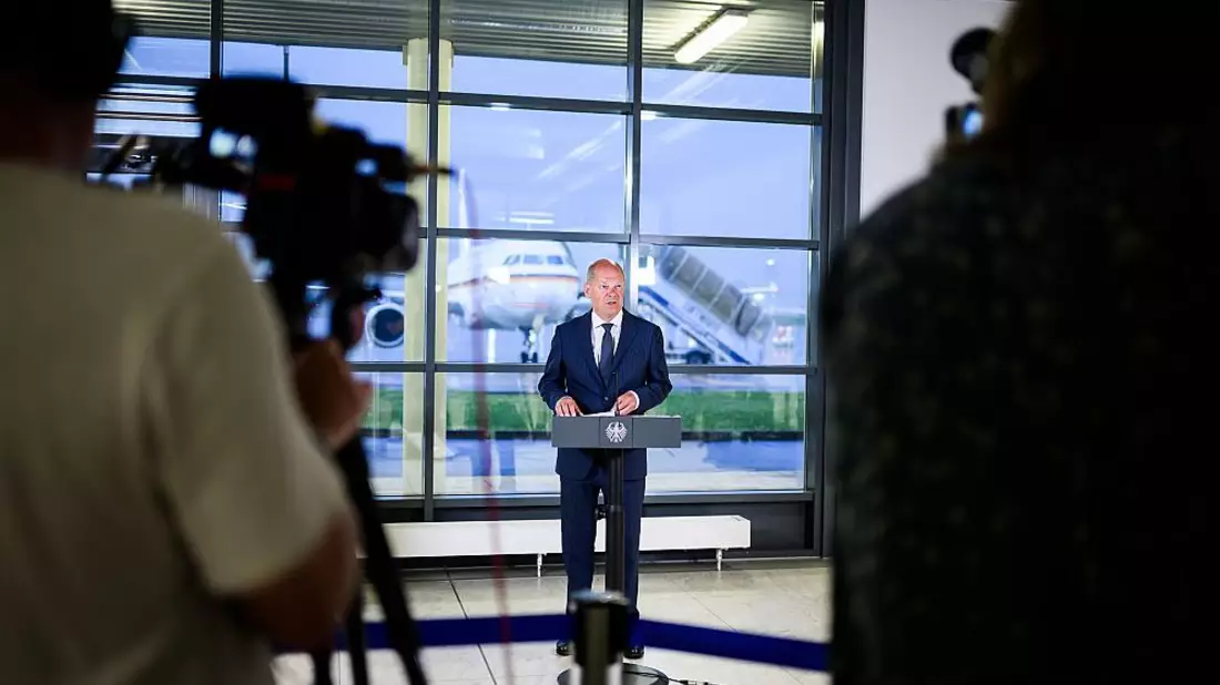 Olaf Scholz bei Statement zu Gefangenenaustausch am 01.08.2024 - Bild: Güngör, Marvin Ibo/BPA, über dts Nachrichtenagentur