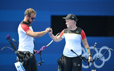 Das Ziel ist 70 Meter entfernt. - Foto: Sina Schuldt/dpa