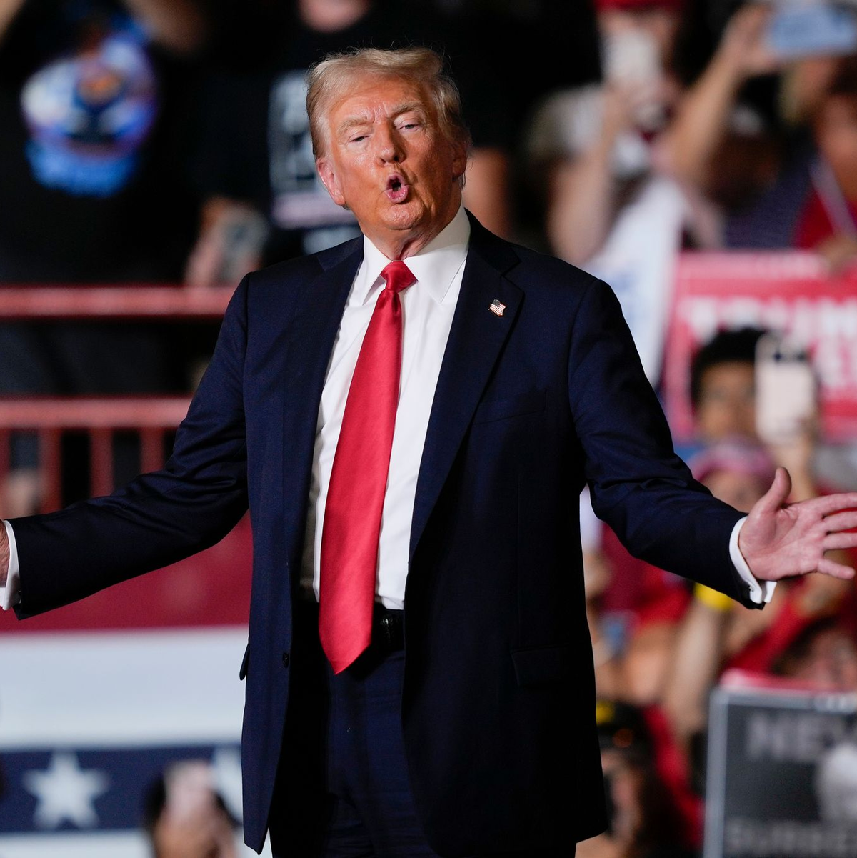 Trump will gegen Harris zu einem TV-Duell antreten. (Archivbild) - Foto: Matt Rourke/AP