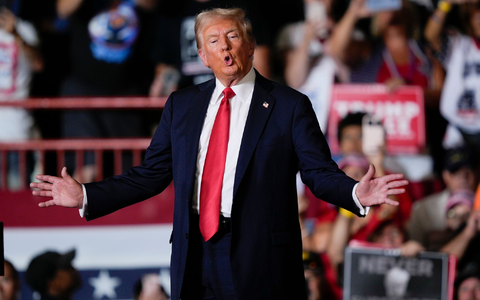 Trump will gegen Harris zu einem TV-Duell antreten. (Archivbild) - Foto: Matt Rourke/AP