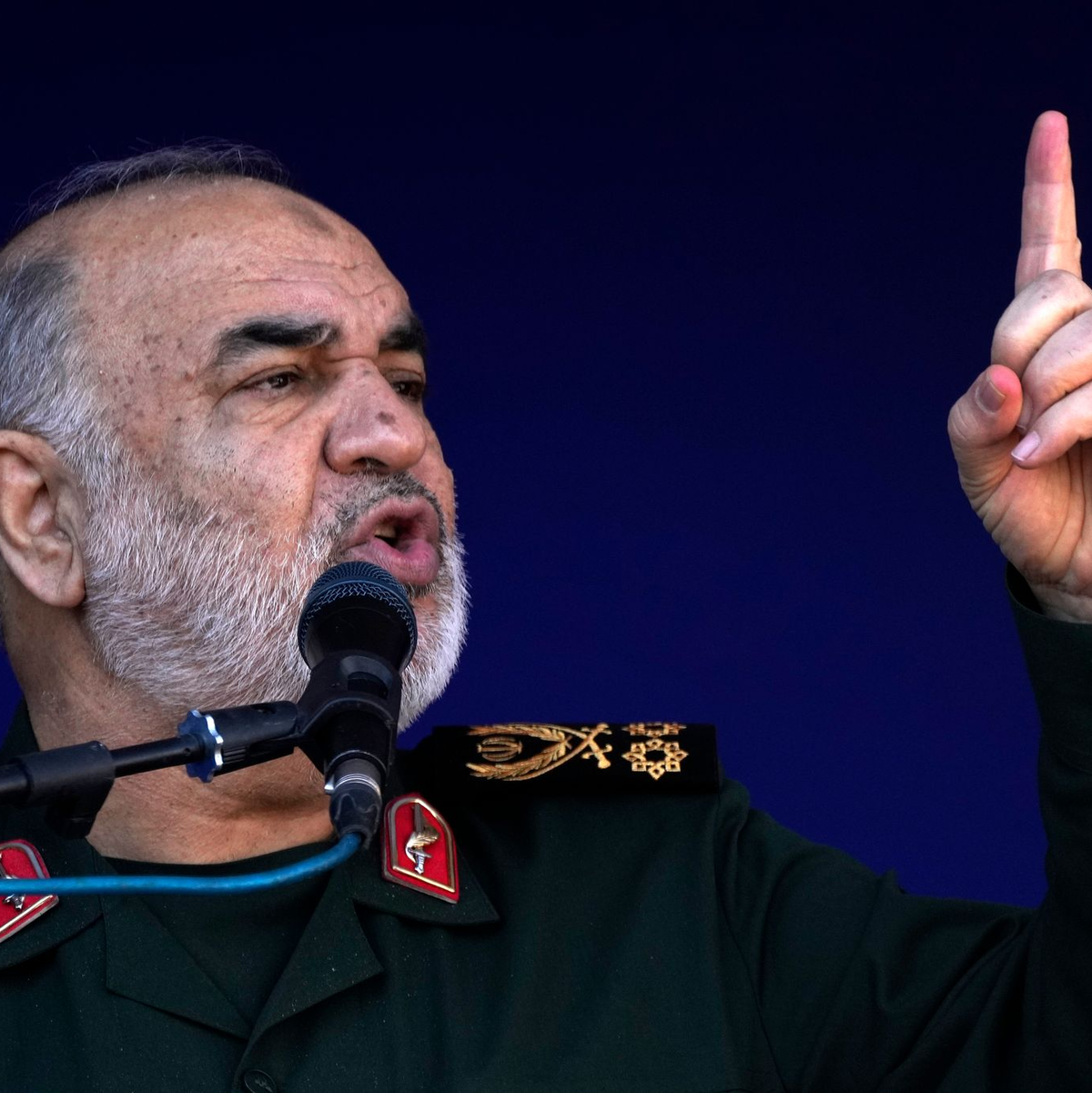 Hussein Salami, Kommandeur der iranischen Revolutionsgarden - Foto: Vahid Salemi/AP/dpa