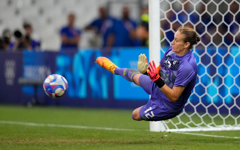 Heldn des Abends in Marseille: Ann-Katrin Berger - Foto: Julio Cortez/AP