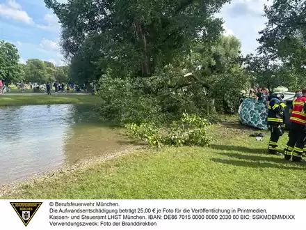 FW-M: Ast begräbt Frau unter sich (Englischer Garten) - Foto: presseportal.de