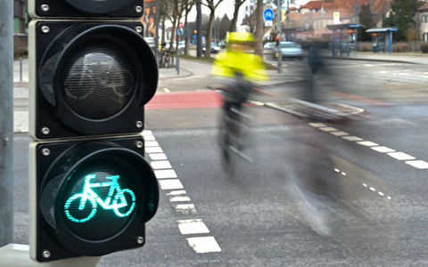 Eine Fahrradampel in München - Foto: Niklas Treppner/dpa