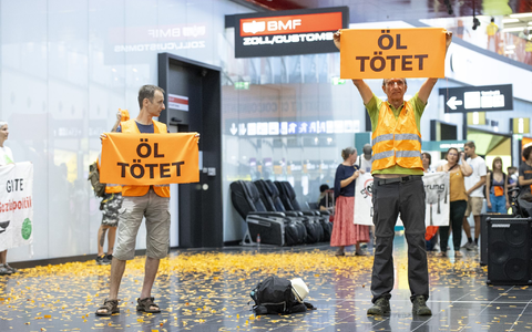 Das Klimabündnis Letzte Genration sieht in Österreich keine Aussicht mehr auf Erfolg. (Archivbild) - Foto: Tobias Steinmaurer/APA/dpa