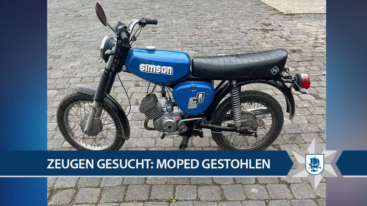 POL-Bremerhaven: Moped entwendet - Polizei bittet um Mithilfe - Foto: presseportal.de