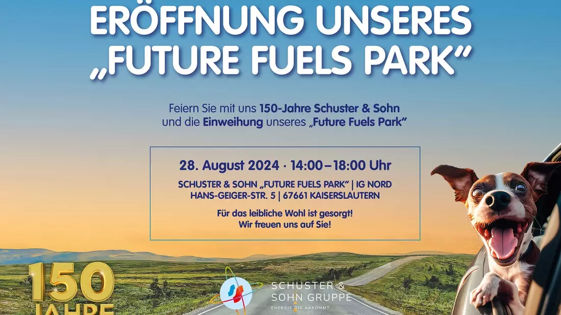 150 Jahre Schuster & Sohn - Wir laden herzlich zur Eröffnung unseres Future Fuels Park ein - Bild: presseportal.de