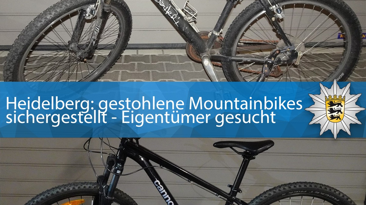 POL-MA: Heidelberg: gestohlene Fahrräder sichergestellt - Eigentümer gesucht - Foto: presseportal.de