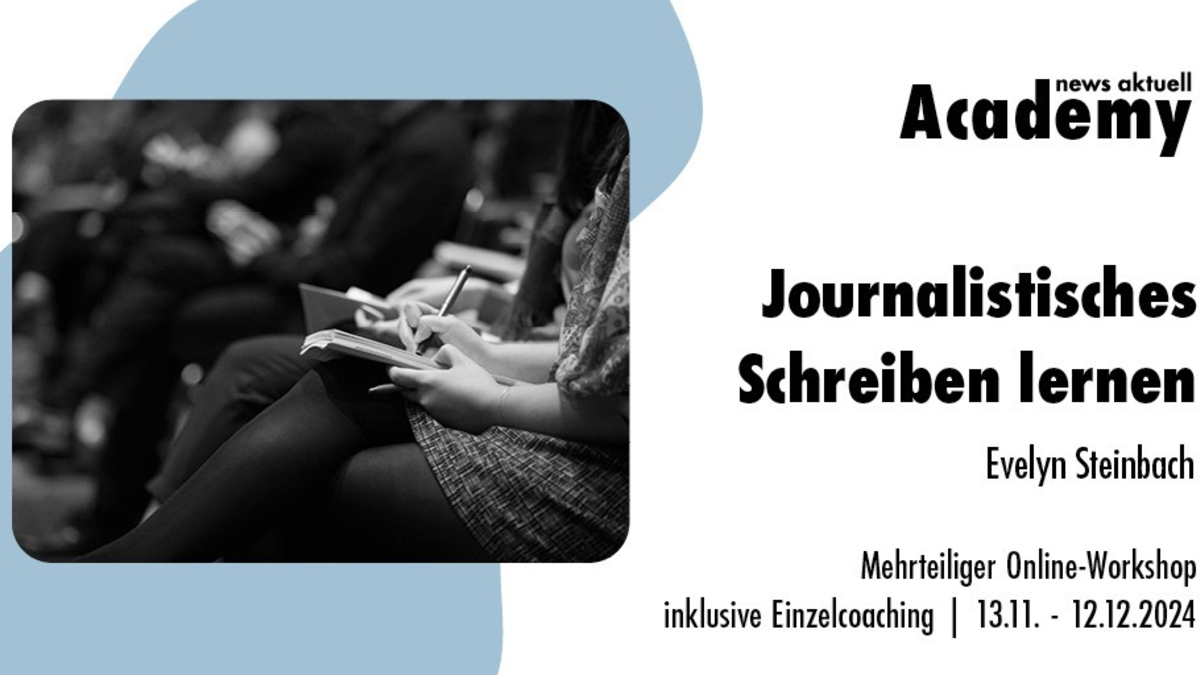Journalistisches Schreiben lernen / Mehrteiliger Online-Workshop der news aktuell Academy - Foto: presseportal.de