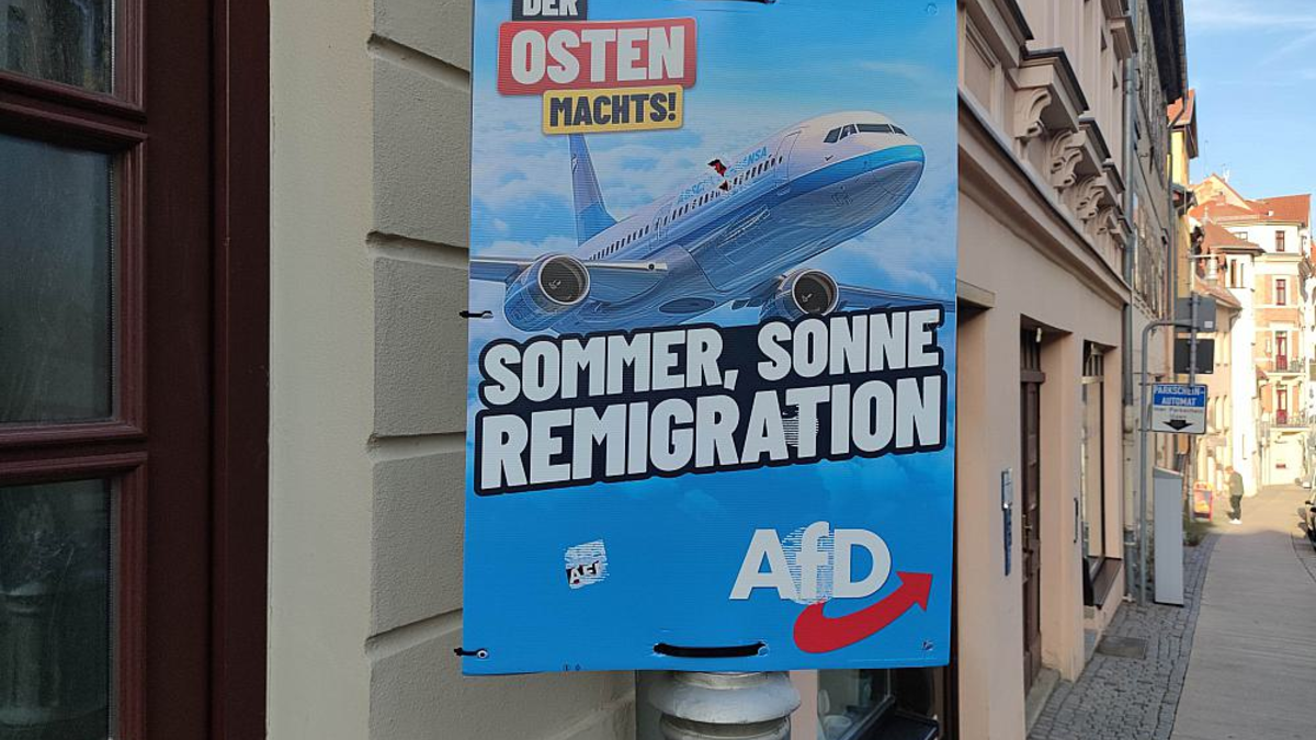 AfD-Wahlplakat zur Landtagswahl in Thüringen am 06.08.2024 - Foto: über dts Nachrichtenagentur