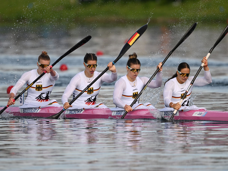Für Paulina Paszek und Julie-Marie Hake gab es Bronze. - Foto: Sebastian Kahnert/dpa