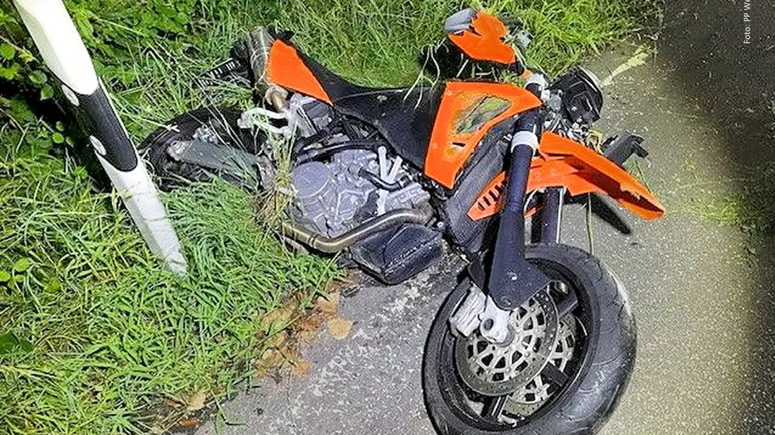 POL-PPWP: Mit gestohlenem Motorrad Unfall gebaut - Bild: presseportal.de