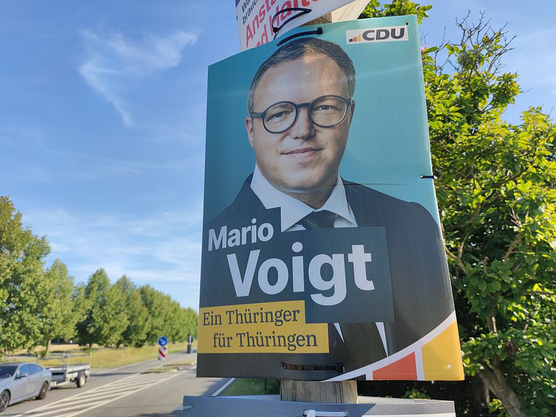 CDU-Wahlplakat mit Mario Voigt zur Landtagswahl in Thüringen (Archiv) - Foto: über dts Nachrichtenagentur