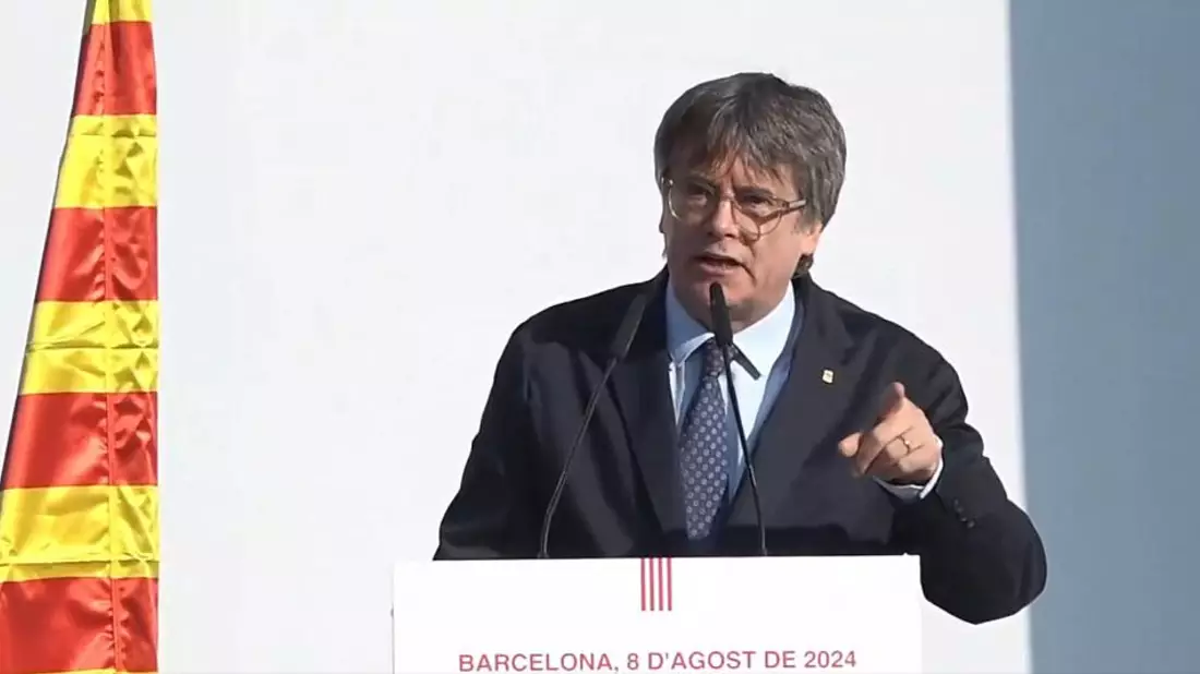 Carles Puigdemont am 08.08.2024 auf von ihm veröffentlichten Live-Stream in Bacelona - Bild: über dts Nachrichtenagentur