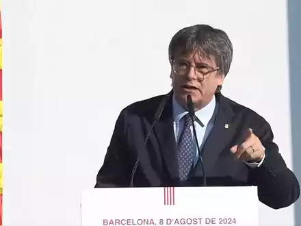 Carles Puigdemont am 08.08.2024 auf von ihm veröffentlichten Live-Stream in Bacelona - Foto: über dts Nachrichtenagentur