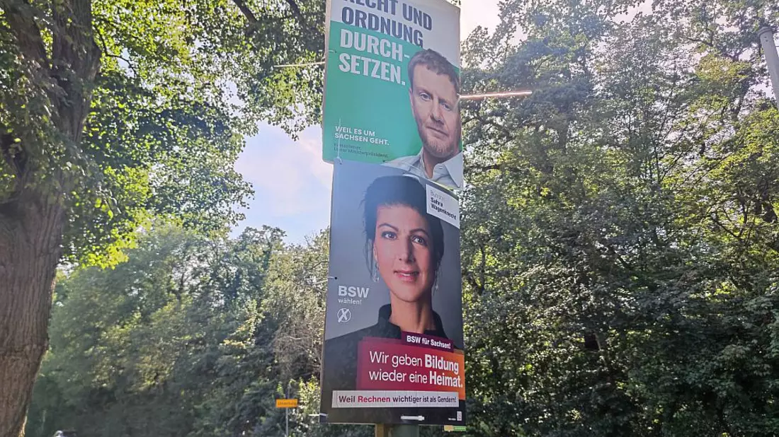 Wahlplakate von CDU und BSW zur Landtagswahl in Sachsen (Archiv) - Bild: über dts Nachrichtenagentur